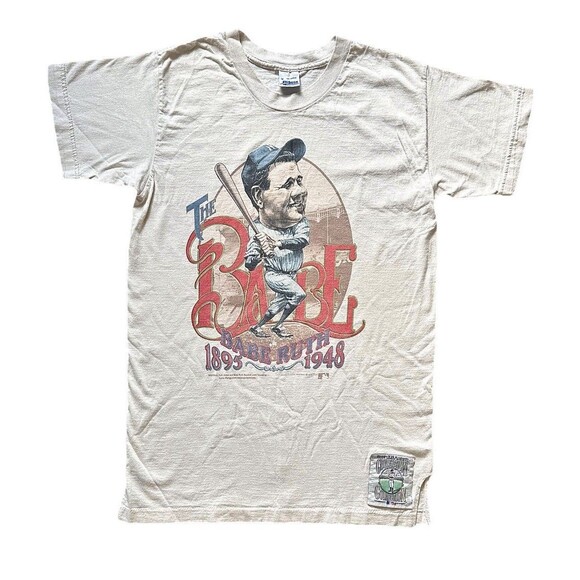 Vintage 80’s Salem Sportswear Babe Ruth The Babe Caricature T Shirt - Picture 1 of 7